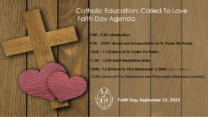Faith Day September 22, 2023: We are Called to Love