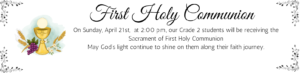 First Communion April 21st, 2024